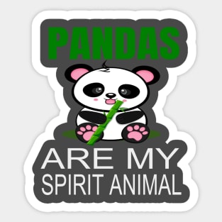 Pandas are my spirit animal Sticker